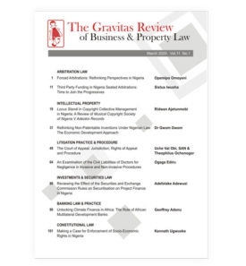 The Gravitas Review of Business & Property Review Vol.11 No.1