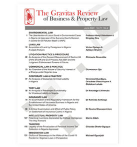 The Gravitas Review of Business & Property Law Vol.11 No.2