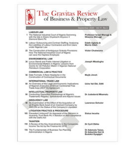 The Gravitas Review of Business & Property Review Vol.11 No.3