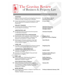 The Gravitas Review of Business & Property Law Vol.12 No.3
