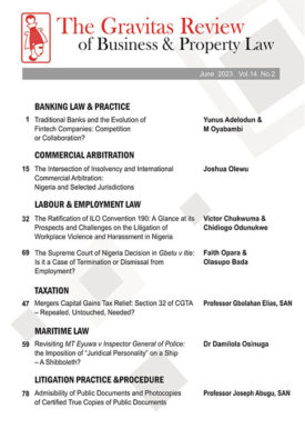 The Gravitas Review of Business & Property Law Vol.14 No.2