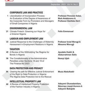 The Gravitas Review of Business & Property Law-Vol.14 No.3